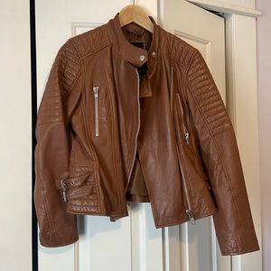 Barney’s Original Real Leather Moto Jacket